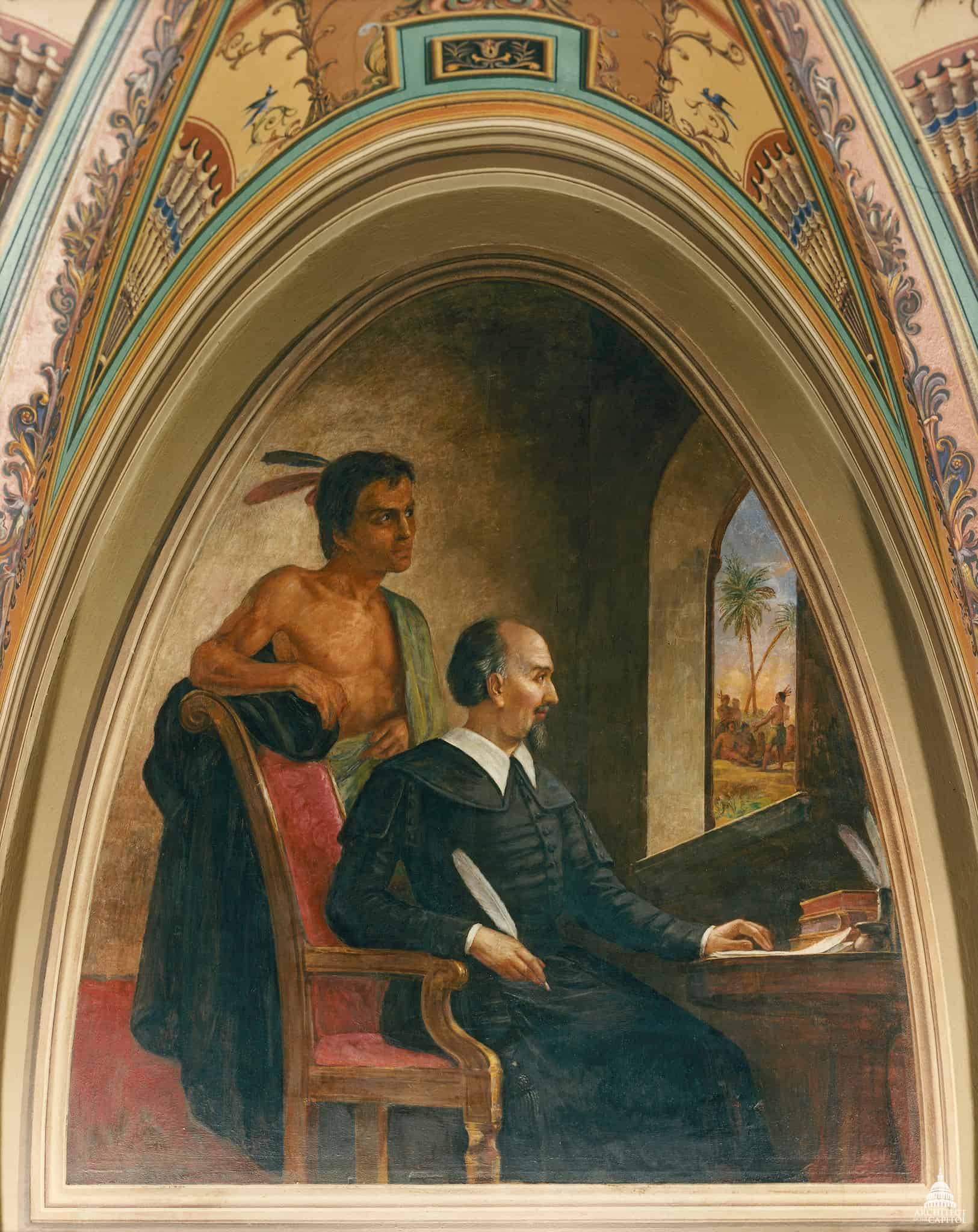 Bartolomé de las casas fresco Constantino Brumidi